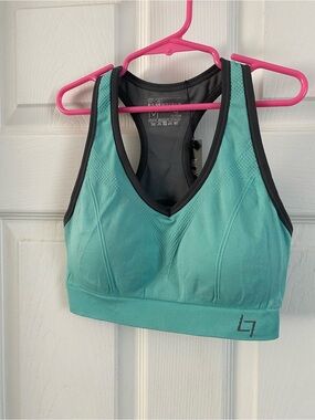 Essentials Mint Green Sports Bra with Black Trim